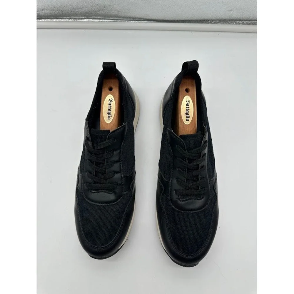 Banana Republic‎ Sustainable Knit Sneakers Black Cream Low Top Mens Size 10 FA22